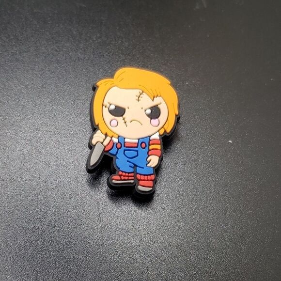CHUCKY doll shoe charm scary Thriller horror clog pin - Picture 1 of 1